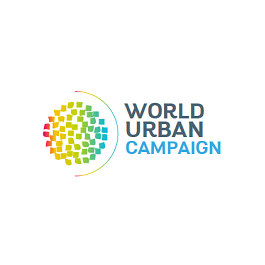 Announcement graphic for Dr. Chris Elisara's election as co-chair of the World Urban Campaign Partner Constituency Group