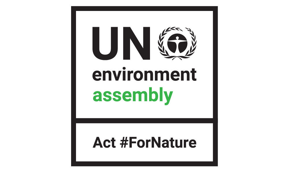 UN Environment Assembly logo with the tagline Act hashtag For Nature