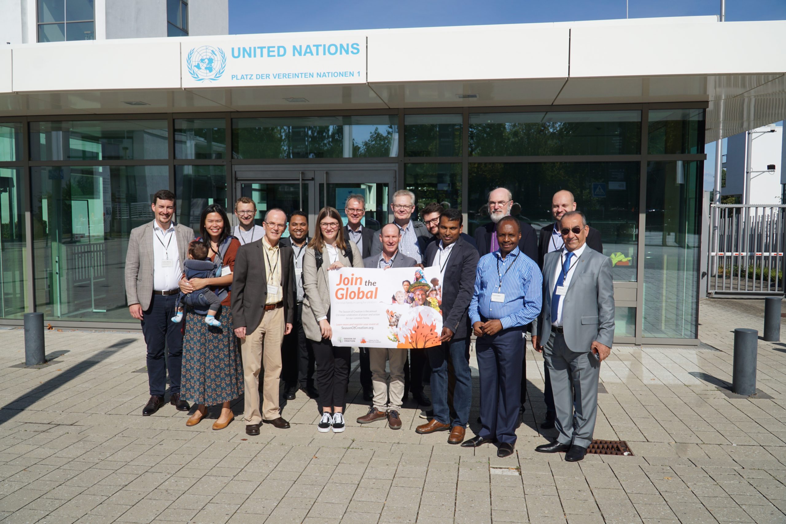 Delegation of pastors and Evangelical Alliance leaders visiting the UN SDG Action Campaign in Bonn