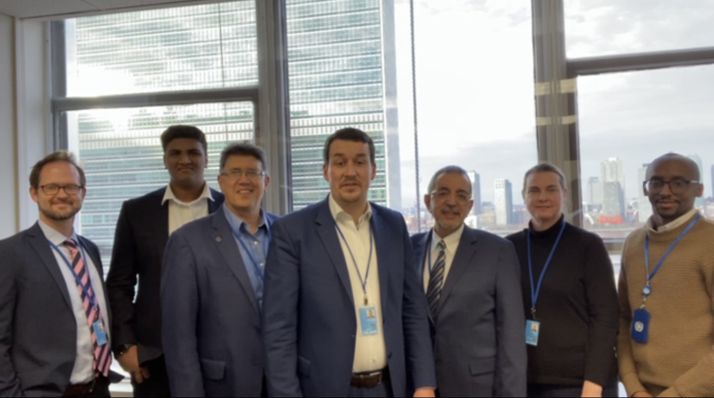Delegates and attendees at the United Nations headquarters during the 2023 UN Water Conference