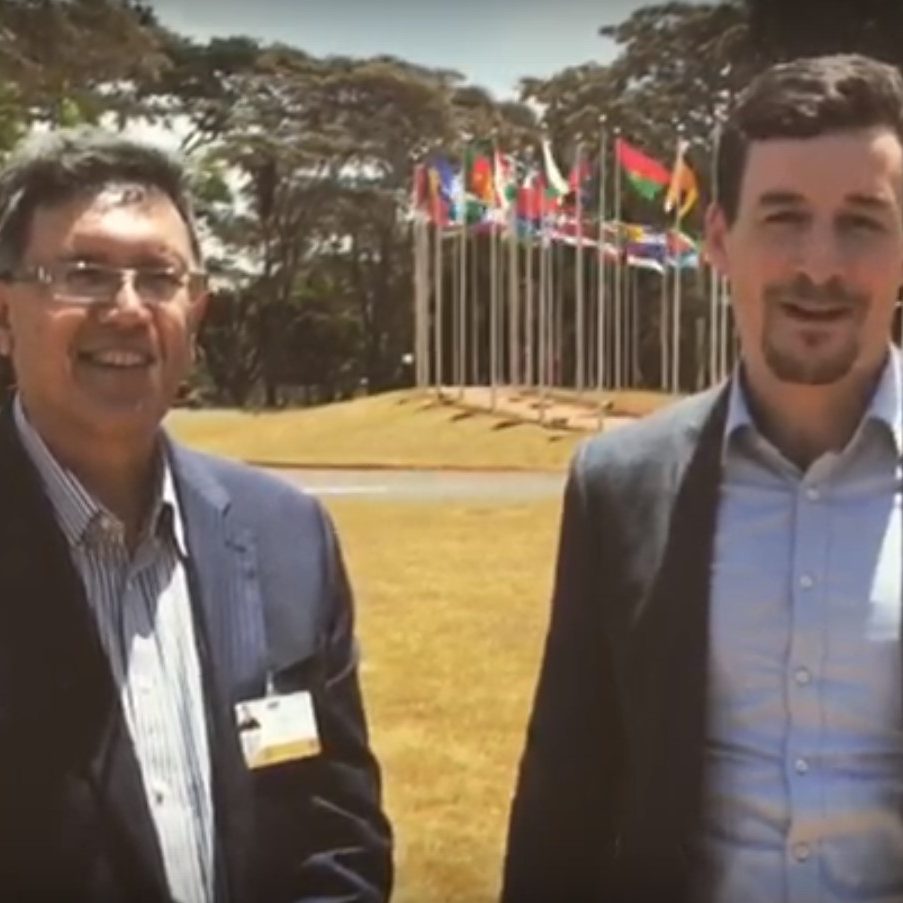 Photo from the WEA Sustainability Center's participation in the UN Environment Assembly in Nairobi, Kenya