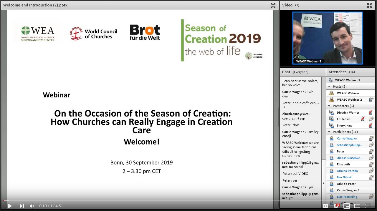 Promotional graphic for the webinar 'How Christians can Really Engage in Creation Care'