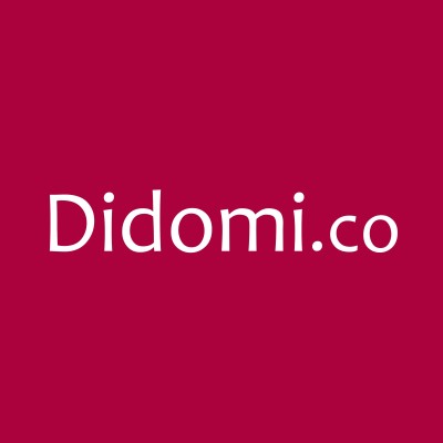 Didomi.co podcast logo, white text on a dark red background